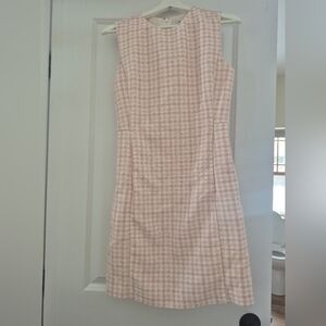 Suzy Shier Pink Checkered Mini Dress